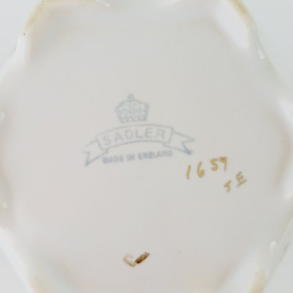 Vintage Sadler Indian Tree Teapot Hexagonal Shape Pink Oriental Floral Gold Trim - Picture 7 of 13